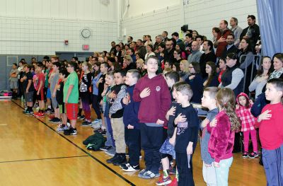 RMS Students vs. Staff Basketball Game
Tough luck again this year for the sixth graders at RMS during the annual students vs. staff basketball game on Friday night. Although students were able to tie the game and gain a temporary slight lead, in the end the staff’s moves took them down, 60-56. Fifth graders, it’s up to you next year! Photos by Deina Zartman
