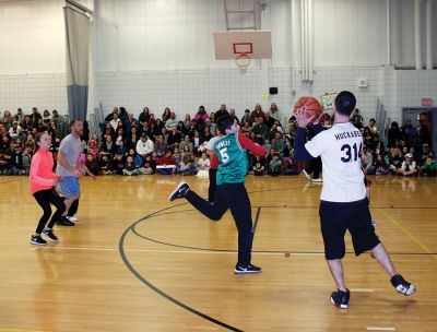 RMS Students vs. Staff Basketball Game
Tough luck again this year for the sixth graders at RMS during the annual students vs. staff basketball game on Friday night. Although students were able to tie the game and gain a temporary slight lead, in the end the staff’s moves took them down, 60-56. Fifth graders, it’s up to you next year! Photos by Deina Zartman
