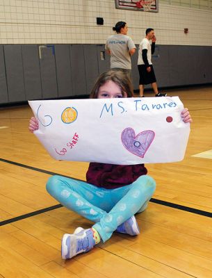 RMS Students vs. Staff Basketball Game
Tough luck again this year for the sixth graders at RMS during the annual students vs. staff basketball game on Friday night. Although students were able to tie the game and gain a temporary slight lead, in the end the staff’s moves took them down, 60-56. Fifth graders, it’s up to you next year! Photos by Deina Zartman
