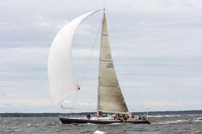 Marion/Bermuda Cruising Yacht Race
 ‘Shindig’ was the first to cross the finish line in this years Marion/Bermuda Cruising Yacht Race. Photo by SpectrumPhoto/Fran Grenon
