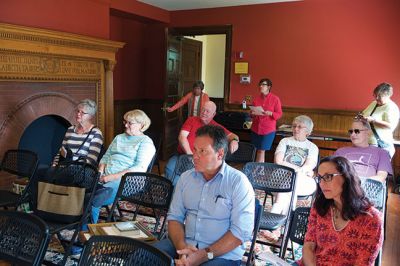 Antique Show
The Sippican Historical Society hosted a fundraiser heirloom discovery/antiques appraisal at the Marion Music Hall on June 27. Featured appraisers Frank McNamee and Jim Gahan examined a number of pieces of art, jewelry, and artifacts throughout the morning. Photos by Colin Veitch
