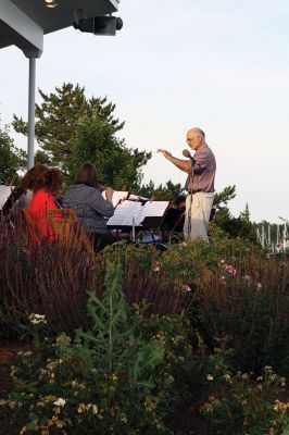 Marion Concert Band
The Marion Concert Band performed its first of several concerts of the season at the Robert Broomhead Bandstand at Island Wharf. This performance featured selections for “the young people of all ages,” as Conductor Tobias Monte described it. The band will perform Fridays at 7:00 pm throughout July and August. Photo by Jean Perry
