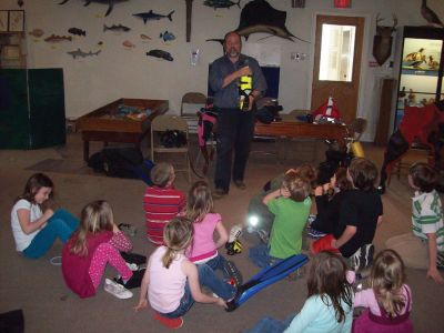 Deep Sea Diver
Vincent Malkoski of the Div. of Marine Fisheries recently presented an after school program on Deep Sea Diving at the Marion Natural History Museum Photo by Elizabeth Leidhold.
