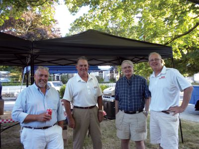 Employee Appreciation Cookout
On Thursday, July 12, the Marion Board of Selectmen and Town Administrator held an employee appreciation cookout for all of the town’s board members and employees. All attendees enjoyed standard barbeque fare underneath a white canopy in Bicentennial Park.  Photo by Joan Hartnett-Barry. 
