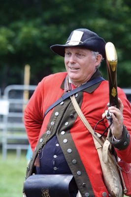 Living History 
It looked like July 8, 1776 at Silvershell Beach in Marion this past Saturday. Folks from the Fairhaven Village Militia and Wareham Militia Group in conjunction with Marion Recreation and the Marion Cultural Council took spectators back in time to Colonial Massachusetts during a weekend-long encampment at the beach. Participants in olde-tyme apparel demonstrated what life was like in the 1770s during the Revolutionary War through demonstrations of drilling, cooking, and flintlock musket use. Photos by Jean 
