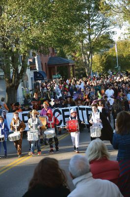 Marion Halloween Parade 2017
Halloween in the Marion village is one event that shouldn’t be missed! Hundreds upon hundreds of little ghosts, ghouls, and goblins took to the streets to show off their costumes and follow it up with some treats (no tricks) and refreshments at the Marion Music Hall, sponsored by those very kind witches at the Marion Art Center. The Sippican School students led the parade under the direction of Hannah Moore. Photo by Paul Lopes
