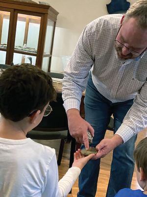 Marion Natural History Museum
The Marion Natural History Museum would like to thank Jim Pierson for his presentation on an introduction to Backyard Archaeology for our afterschool group. The students had a chance to take a close look at some of the artifacts he's found in his backyard and were shown how to use a metal detector to help find some of these items. 
