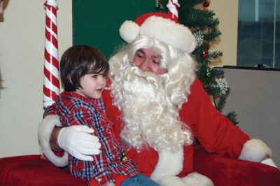 Breakfast with Santa
Marion’s Police Brotherhood held its 3rd annual toy drive and pancake breakfast with Santa at Sippican School on December 6. Families were asked to bring new unwrapped toys, and in return they were given a delicious pancake breakfast and a photo with Santa. The toys are being donated to the Justice Resource Institute, which provides a wide range of services to at-risk families and individuals. Photos by Marilou Newell
