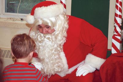 Breakfast with Santa
Marion’s Police Brotherhood held its 3rd annual toy drive and pancake breakfast with Santa at Sippican School on December 6. Families were asked to bring new unwrapped toys, and in return they were given a delicious pancake breakfast and a photo with Santa. The toys are being donated to the Justice Resource Institute, which provides a wide range of services to at-risk families and individuals. Photos by Marilou Newell
