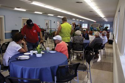 A Sacred Space 
The Town of Marion celebrated the grand opening of the Benjamin D. Cushing Community Center on August 12 with an Open House, welcoming the general public to view the results of a months-long renovation that converted the old VFW Post #2425 building into a center for seniors and all residents to enjoy. The VFW post donated the building to the Town after it disbanded last year. Photos by Jean Perry
