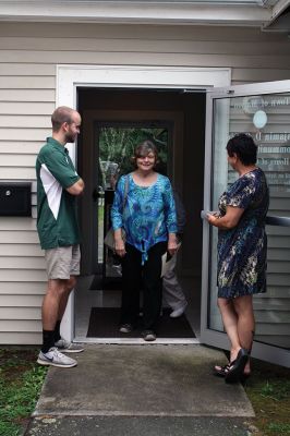 A Sacred Space 
The Town of Marion celebrated the grand opening of the Benjamin D. Cushing Community Center on August 12 with an Open House, welcoming the general public to view the results of a months-long renovation that converted the old VFW Post #2425 building into a center for seniors and all residents to enjoy. The VFW post donated the building to the Town after it disbanded last year. Photos by Jean Perry
