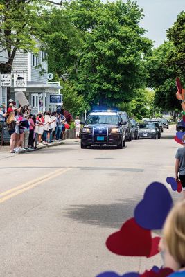 Hannah Strom Homecoming 
Hundreds of supporters lined the sidewalks along Front Street in Marion village on June 3 to welcome home Hannah Strom. After spending several months in hospitals in Florida and Boston, the Tabor Academy graduate and member of the Holy Cross women's rowing team returned to her Pitcher Street residence to continue her recovery from severe injuries sustained in a January 15 collision with a pickup truck in Vero Beach that took the life of her teammate Grace Rett and injured her coach and several other teammat
