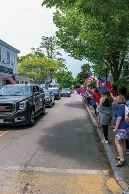 Hannah Strom Homecoming 
Hundreds of supporters lined the sidewalks along Front Street in Marion village on June 3 to welcome home Hannah Strom. After spending several months in hospitals in Florida and Boston, the Tabor Academy graduate and member of the Holy Cross women's rowing team returned to her Pitcher Street residence to continue her recovery from severe injuries sustained in a January 15 collision with a pickup truck in Vero Beach that took the life of her teammate Grace Rett and injured her coach and several other teammat
