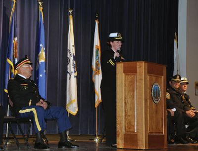 Marion  Veterans Day Ceremony
Marion held its annual Veterans Day ceremony on November 11 at Sippican School, featuring Navy Lieutenant Heather Hutchison as the main speaker. Photos by Sarah French Storer
