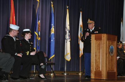 Marion  Veterans Day Ceremony
Marion held its annual Veterans Day ceremony on November 11 at Sippican School, featuring Navy Lieutenant Heather Hutchison as the main speaker. Photos by Sarah French Storer
