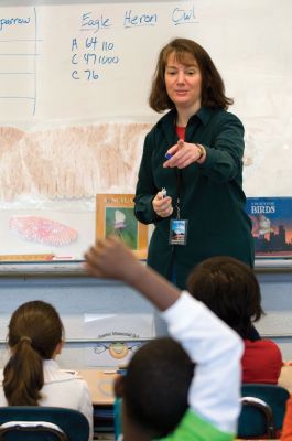 Science!
Award-winning science author Melissa Stewart visits the Rochester Memorial School on March 17, 2011. Ms. Stewart tailored programs for students in the second through sixth grade thanks to the support of the PTO Cultural Committee. Photo by Felix Perez. March 24, 2011 edition
