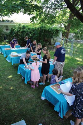 Screen-printing Class
Young and old took part as the Mattapoisett Library held a class in screen-printing textiles on Saturday under the direction of Reference Librarian Michelle Skaar. Photos by Mick Colageo
