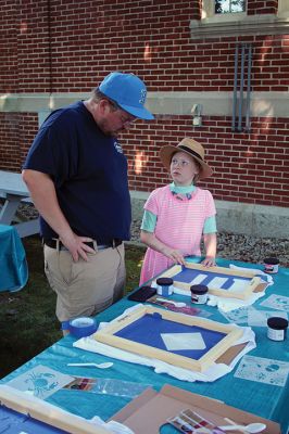 Screen-printing Class
Young and old took part as the Mattapoisett Library held a class in screen-printing textiles on Saturday under the direction of Reference Librarian Michelle Skaar. Photos by Mick Colageo
