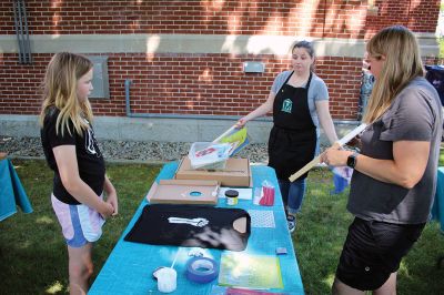 Screen-printing Class
Young and old took part as the Mattapoisett Library held a class in screen-printing textiles on Saturday under the direction of Reference Librarian Michelle Skaar. Photos by Mick Colageo
