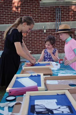 Screen-printing Class
Young and old took part as the Mattapoisett Library held a class in screen-printing textiles on Saturday under the direction of Reference Librarian Michelle Skaar. Photos by Mick Colageo
