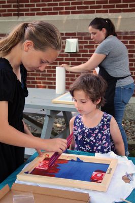 Screen-printing Class
Young and old took part as the Mattapoisett Library held a class in screen-printing textiles on Saturday under the direction of Reference Librarian Michelle Skaar. Photos by Mick Colageo
