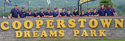 12U Cooperstown Team
This is a picture of the 12U Cooperstown Team that represented the Tri-Town this past summer pictured here with a copy of The Wanderer. The team was there from August 2 to 8. The team from left to right is: Coach Peter LeBrun, Coach Jared Maxwell, Noah Maxwell, John Hamilton, Jack LeBrun, Ted Dunn, Jon Borsari, Nate Kvilhaug (holding the Wanderer), Michael Barry, A.J. Lecuyer, Andrew Bellemare, Chris Labelle, John Farrell, Coach Phil Lecuyer, and Coach Wayne Bellemare
