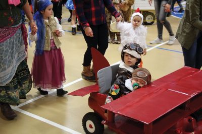 Annual Halloween Costume Contest 
The Mattapoisett Police Department’s Annual Halloween Costume Contest had spectators spinning in circles as the most creative than ever costumes paraded around the Center School gymnasium Thursday night. The costumes were such a hit, even the judges had a hard time choosing the winners of each age group. Photos by Jean Perry
