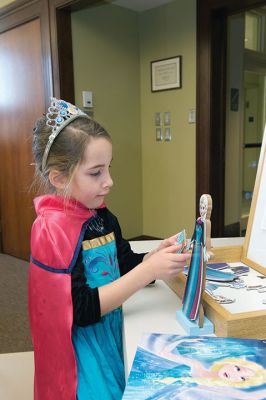 “Frozen” at the Library
While it was warm and sunny outdoors, it was “Frozen” inside the Mattapoisett Library on Friday, February 19. Young library patrons enjoyed a number of Disney’s “Frozen” activities, with even a few Elsas stopping by to join in the fun. Photos by Colin Veitch
