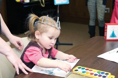 “Frozen” at the Library
While it was warm and sunny outdoors, it was “Frozen” inside the Mattapoisett Library on Friday, February 19. Young library patrons enjoyed a number of Disney’s “Frozen” activities, with even a few Elsas stopping by to join in the fun. Photos by Colin Veitch
