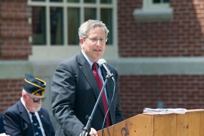 Mattapoisett’s Memorial Day
Tenth district state representative William M. Straus spoke at Mattapoisett’s annual Memorial Day remembrance on Monday, May 28, 2012.  Photo by Eric Tripoli.

