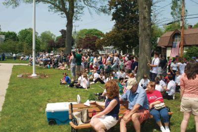 Mattapoisett’s Memorial Day 
Hundreds of people turned out to witness Mattapoisett’s Memorial Day ceremony, which was held at the Mattapoisett Free Library on Monday, May 28, 2012. Photo by Eric Tripoli.
