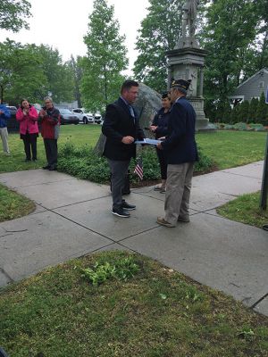 Mattapoisett Memorial Day
The Florence Eastman Post 280 of the American Legion held Memorial Day observances at the war memorials located on the Mattapoisett Library grounds. Photos by Marilou Newell
