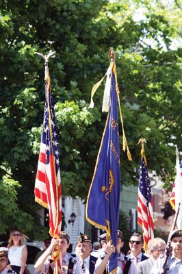  Mattapoisett Memorial Day 
It was a great turnout for the Mattapoisett Memorial Day observance on Monday afternoon, which began at Center School and then proceeded to the library for the placement of flowers on the monuments before parading over to Town Wharf to place a wreath in the outgoing tide to honor those lost at sea. Photos by Jean Perry
