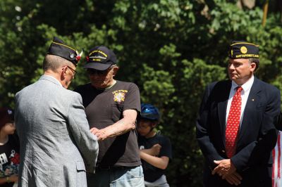  Mattapoisett Memorial Day 
It was a great turnout for the Mattapoisett Memorial Day observance on Monday afternoon, which began at Center School and then proceeded to the library for the placement of flowers on the monuments before parading over to Town Wharf to place a wreath in the outgoing tide to honor those lost at sea. Photos by Jean Perry
