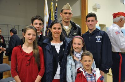 Memorial Day
The rain cancelled the parade and forced the Memorial Day observance indoors on Monday, but many gathered to honor our fallen soldiers and their families inside Center School. Keynote speaker Commander Bryan D. Williams gave a heartfelt speech, while George Randall recited the Gettysburg Address to mark the 100th anniversary of when his father, Jeremiah, first read it on Memorial Day in 1917 at the age of 15. Photos by Sarah French Storer
