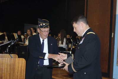 Mattapoisett Veterans Day
Mattapoisett honored its veterans on Monday, November 12, at Old Hammondtown School, with keynote speaker Col. Michael Mendenhall and with entertainment provided by the OHS Concert Band and Chorus, and Jillian Zucco and The Showstoppers. Photos by Jean Perry
