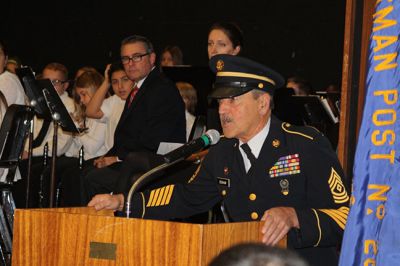 Veteran's Day
A full house at Old Hammondtown School celebrated Mattapoisett veterans and all veterans on November 11. With hundreds in attendance, it was possibly the largest turnout ever for the annual event. Photos by Jean Perry
