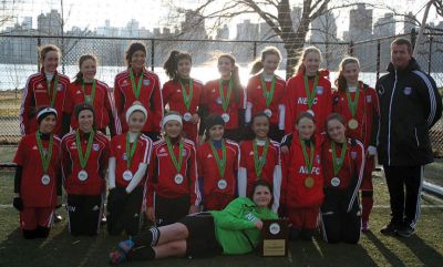 NEFC South Coast United U13 Girls Team
The NEFC South Coast U13 girls team is comprised of players from communities throughout the South Coast including Acushnet, New Bedford, Dartmouth, Mattapoisett, Raynham, Swansea, and Somerset, as well as Riverside, Barrington, Portsmouth and Exeter, RI. 
