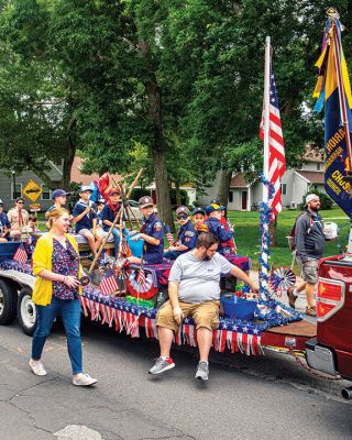 Marion 4th of July Parade
Marion Town Administrator Jay McGrail and Select Board members Norm Hills, John Waterman, and Randy Parker walked the Independence Day parade route on Monday morning along with veterans, marching bands, Boy and Girl Scout troops, youth baseball teams, decorated floats, fire engines, and a convoy of antique cars. Beginning at the Town House, the parade route went up Spring Street, then east on Route 6 before going right onto Front Street all the way down to Main Street and back up to Spring. Photos by Ryan F
