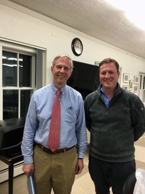 Marion Election
Recently retired local businessman Toby Burr won a Marion Select Board seat on May 13, and his son Tucker Burr won a seat on the Marion Planning Board. Photo by Marilou Newell
