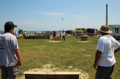 Marion Firefighters Association
Bill Bacchiocchi, Andrew Pottle, Shawn Alden and Marion firefighter Eli Arne engage in a spirited game of horseshoes at Silvershell Beach, part of Sunday’s tournament held to benefit the Marion Firefighters Association, a 501(c)(3) non-profit organization. Attendees enjoyed the competition, antique trucks, live music from the band US, a craft beer garden and barbecue. The event not only restored the six horseshoe pits at Silvershell but also raised funds to support the many programs that aid past & present
