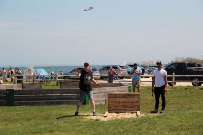 Marion Firefighters Association
Bill Bacchiocchi, Andrew Pottle, Shawn Alden and Marion firefighter Eli Arne engage in a spirited game of horseshoes at Silvershell Beach, part of Sunday’s tournament held to benefit the Marion Firefighters Association, a 501(c)(3) non-profit organization. Attendees enjoyed the competition, antique trucks, live music from the band US, a craft beer garden and barbecue. The event not only restored the six horseshoe pits at Silvershell but also raised funds to support the many programs that aid past & present
