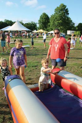 Marion Town Party
 Marion Town Party on August 27 at Silvershell Beach. Inflatable arcade games, cornhole, an informal football toss and an undefinable ball game inside a walled octagon kept kids running and laughing, while their parents and grandparents socialized over barbecue and beverages. Photos by Mick Colageo
