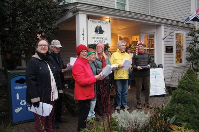 Marion Village Christmas Stroll
Despite eventual rain, the Marion Village Christmas Stroll was enjoyed by many on Sunday afternoon. The event included musical entertainment by Tri-County musicians, Grades 4 and 5 bands from Sippican Elementary School, Sippican Historical Society carolers and Tabor Academy students, horse-drawn carriage rides, street entertainment, seasonal refreshments courtesy of area merchants, goodie bags from VASE, and crafts for kids. Photos by Mick Colageo
