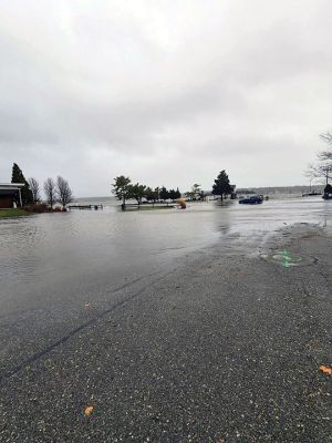 Flooding
Flash flooding on Monday in Marion village shut down parts of Front Street and closed Island Wharf and Silvershell Beach, which were under water. Photos courtesy Town of Marion
