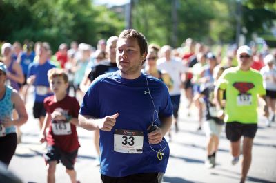 Marion Village 5K
The number of participants in this year’s Marion Village 5K might have been down slightly according to race organizers, but the sentiment of fun and competition certainly was not on Saturday, June 25. Taking first place for men was Andrew Sukeforth of Middleboro with a time of 15:43, and Meg Hughes of Rochester won first place in the women’s division with a time of 19:50. The annual 5K race that winds its way through scenic Marion village is now in its 20th year. Photos by Colin Veitch
