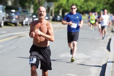 Marion Village 5K
The number of participants in this year’s Marion Village 5K might have been down slightly according to race organizers, but the sentiment of fun and competition certainly was not on Saturday, June 25. Taking first place for men was Andrew Sukeforth of Middleboro with a time of 15:43, and Meg Hughes of Rochester won first place in the women’s division with a time of 19:50. The annual 5K race that winds its way through scenic Marion village is now in its 20th year. Photos by Colin Veitch
