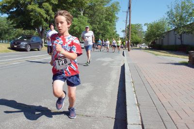 Marion Village 5K
The number of participants in this year’s Marion Village 5K might have been down slightly according to race organizers, but the sentiment of fun and competition certainly was not on Saturday, June 25. Taking first place for men was Andrew Sukeforth of Middleboro with a time of 15:43, and Meg Hughes of Rochester won first place in the women’s division with a time of 19:50. The annual 5K race that winds its way through scenic Marion village is now in its 20th year. Photos by Colin Veitch
