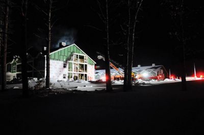 Marion Village Estates
A fire at the Marion Village Estates off Front Street on February 19 caused major damage to several units at the 40B housing development in Marion. The Marion Fire Department called for assistance from neighboring towns and roughly 60 firefighters on the scene battled the blaze for over six hours. Photo by Felix Perez
