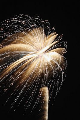 Back By Popular Demand 
And the rockets’ red glare, fireworks bursting in air over Sippican Harbor during the Marion fireworks, which resumed this year after a surge in fundraising efforts to bring the tradition back to Silvershell Beach. Photo by Jean Perry
